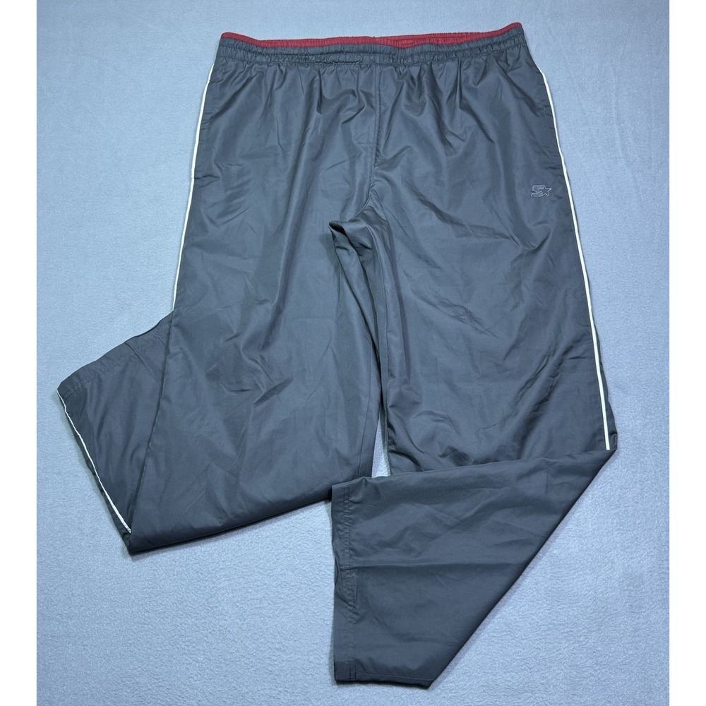 VINTAGE Starter Track Pants Mens L Relaxed Baggy Mesh Lined Greystone Retro Y2K